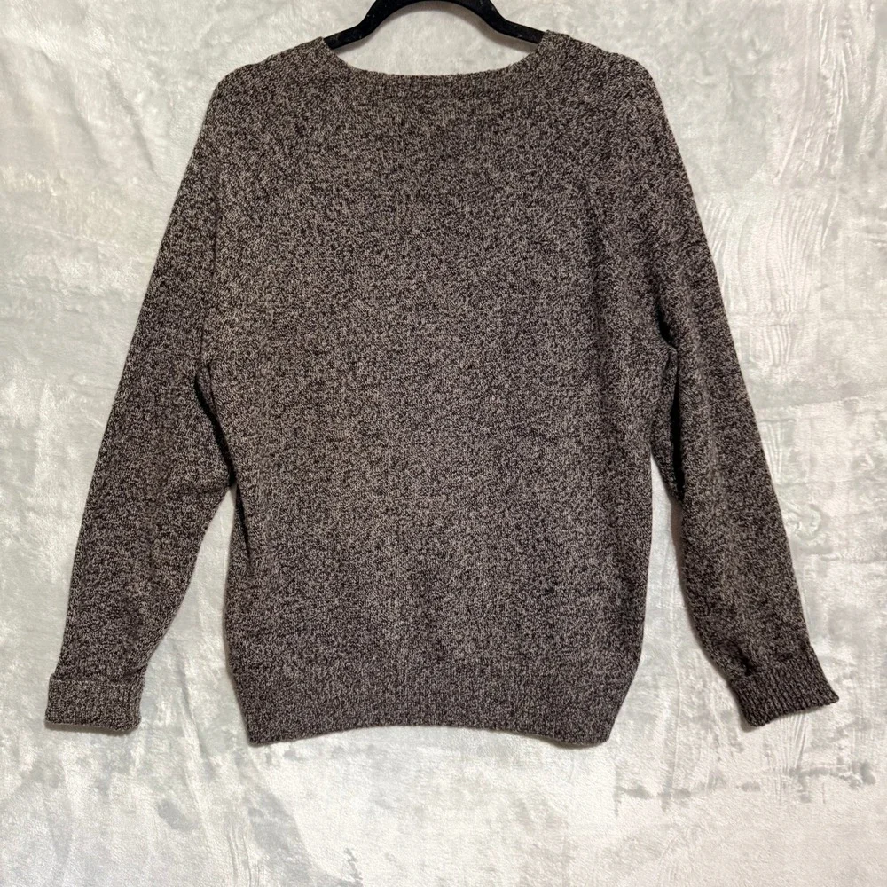J. Crew Sweater Mens M Gray Marled Lambswool Blend Raglan Crewneck Pullover